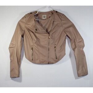 American Culture Jacket Cream Women's Zip up Size Large